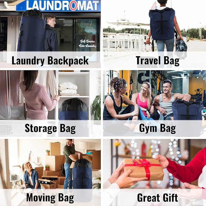Laundry Bag Backpack, 125L Extra Large Travel Laundry Bags - Image 7