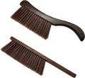2 Pcs Wooden Hand Broom Brush, Dust Bench Brush Whisk Broom Soft Bristle Brush by HIQU+and+HIST