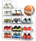 Pinkpum Upgraded Hard Shoe Storage Box 12 Pack X-Large Fit Size 12, Thicken & by Pinkpum