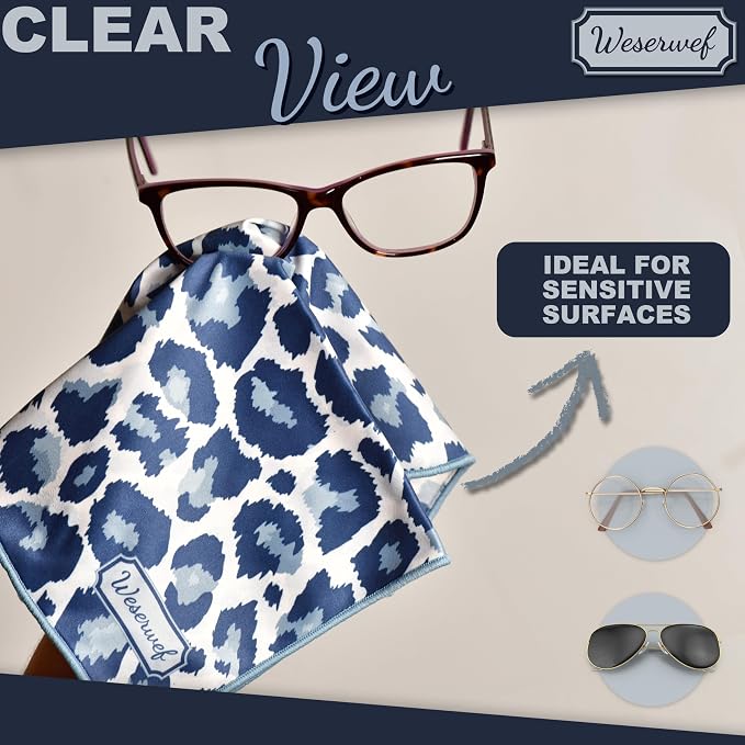 WESERWEF Design Microfiber Glasses Cleaning Cloth – Premium Cleaning Cloth - Image 6