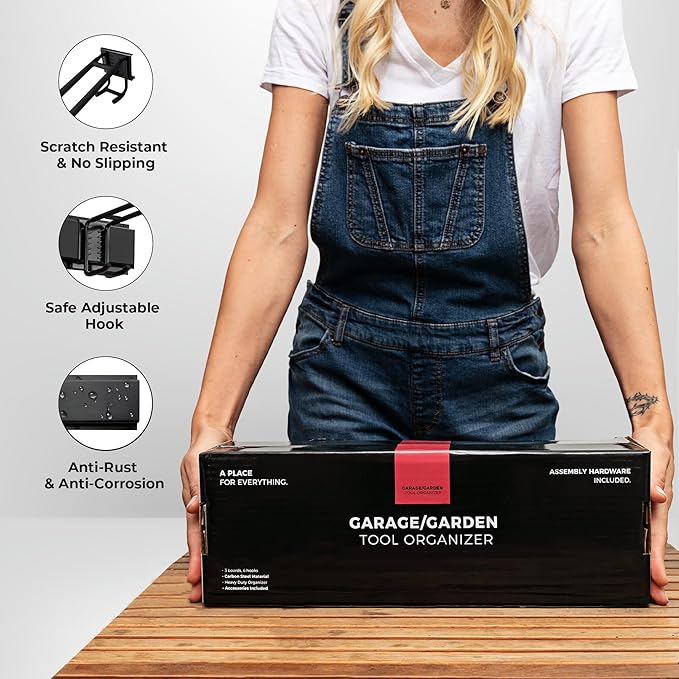 Garage Wall Organizer | 80" Heavy-Duty Tool Storage Rack | Adjustable - Image 6