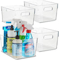 Plastic Food Storage 4 Pack Clear Container Bin by primebox