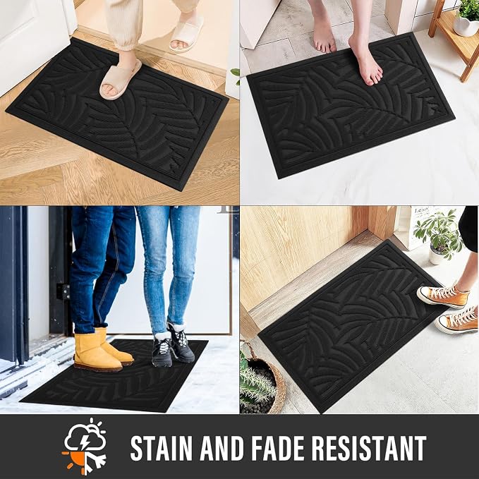 Front Door Mat, Absorbent Resist Dirt Welcome Door Mat Indoor Outdoor, - Image 4