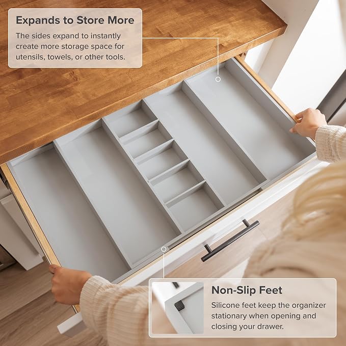 KitchenEdge Adjustable Kitchen Drawer Organizer - Image 6