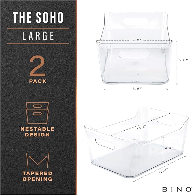 BINO | Plastic Storage Bins, Large - Image 2