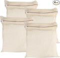 4-Piece Large Durable Organic Cotton Mesh Laundry Bags by NAHADS