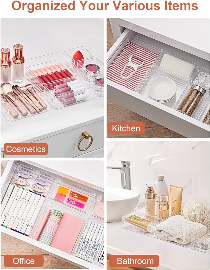 SMARTAKE 13-Piece Drawer Organizer - Image 6