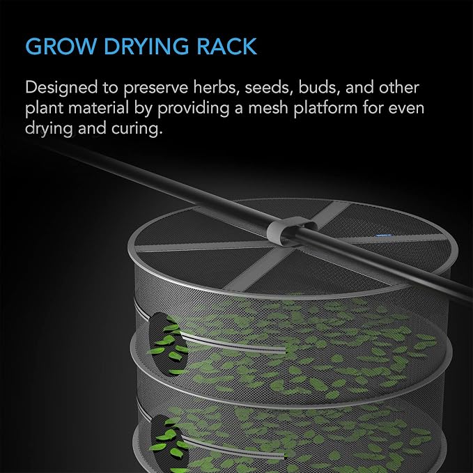 AC Infinity Herb Drying Rack, 4-Layer Hanging Mesh Net - Image 2