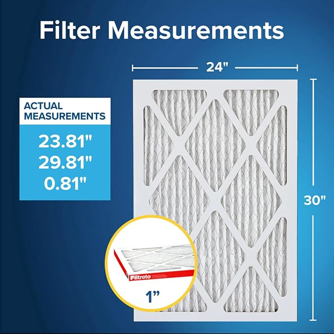 Filtrete 24x30x1 AC Furnace Air Filter, MERV 11, MPR 1000, Micro Allergen - Image 2