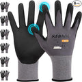 Kebada W2 Work Gloves for Men and Women, Nitrile Coated Working Gloves for by KEBADA