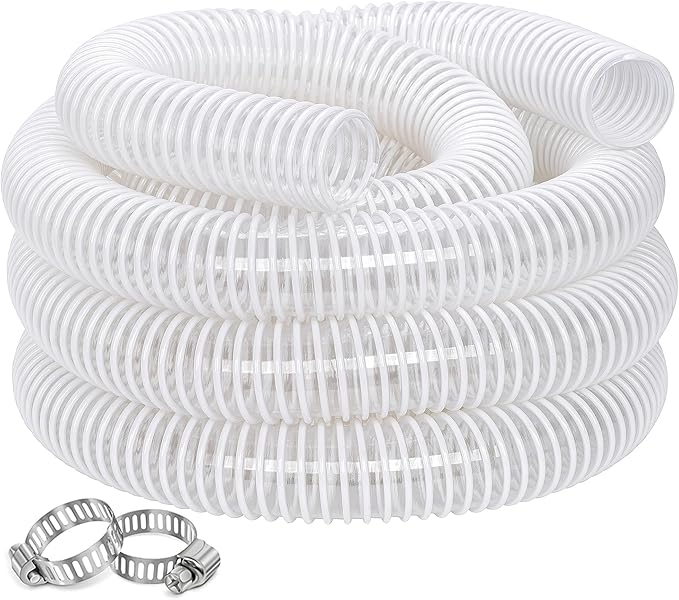 Dust Collection Hose 2-1/2 in × 5 ft Heavy Duty Clear Flexible PVC Reinforced by ZY-hosetube
