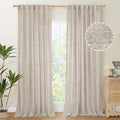 YoungsTex Natural Linen Curtains 90 Inches Long by YoungsTex