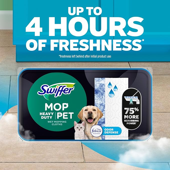 Swiffer Sweeper Pet Heavy Duty Multi-Surface Wet Cloth Refills - Image 5
