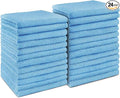 AIDEA Blue Microfiber Cleaning Cloth 24PK, Soft Absorbent Cleaning Rags by AIDEAHOME