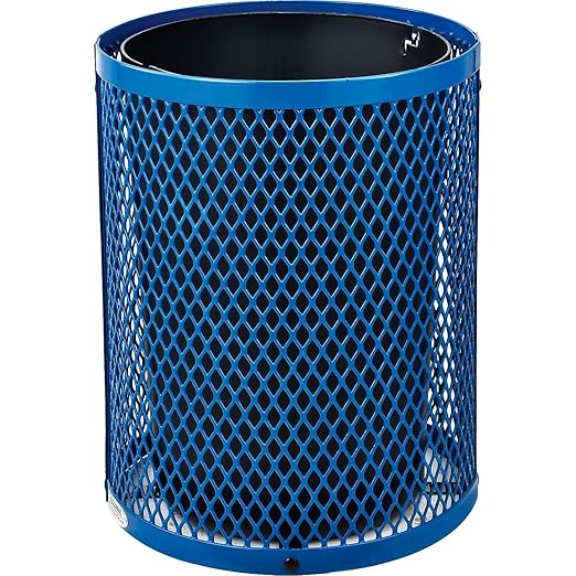 Global Industrial 36 Gallon Outdoor Steel Trash Can - Image 3