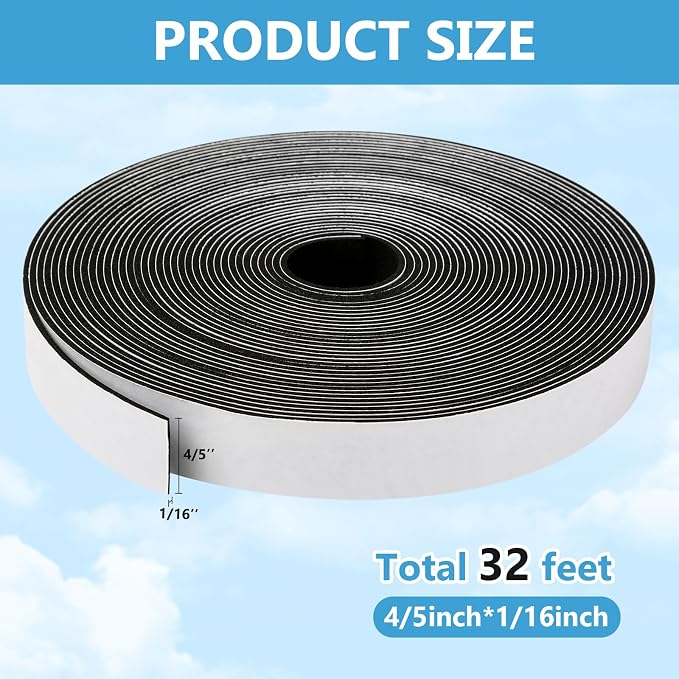 Weather Stripping Door Seal Strip, Strong Adhesive, Lightproof, Soundproof - Image 2