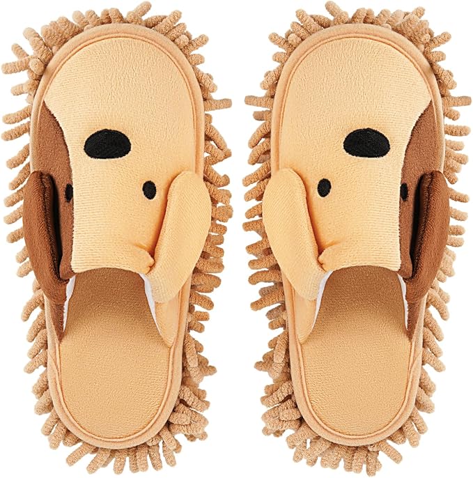 Cartoon Dog Mop Slippers Microfiber Clean Dusting Slippers Detachable Mopping by frjjthchy