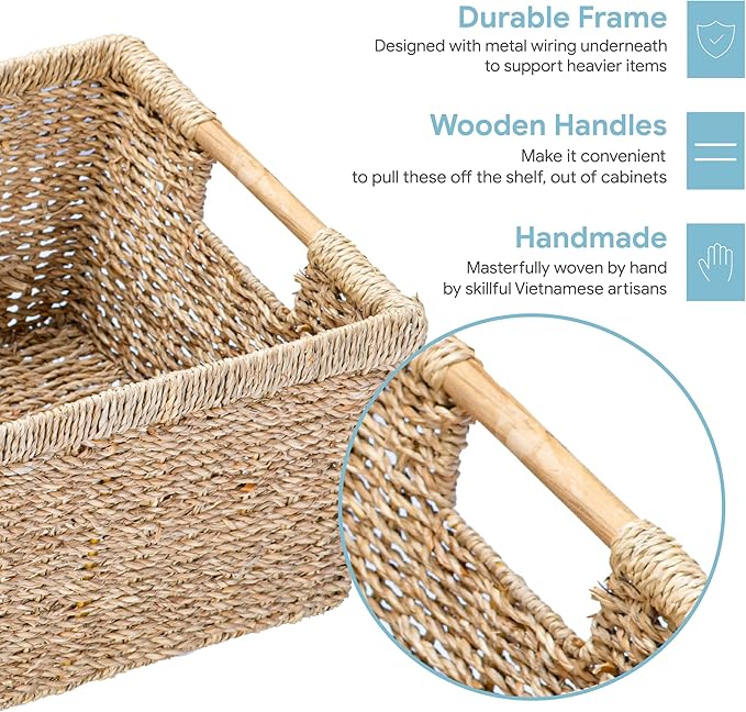 Large Wicker Basket Rectangular - Image 3