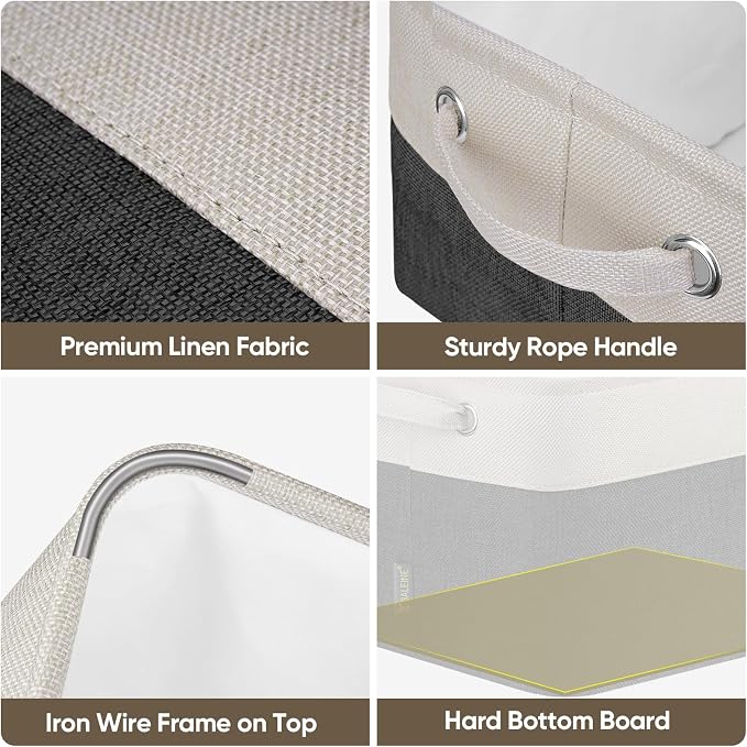 BALEINE 3 Pack Fabric Storage Bins - Image 6