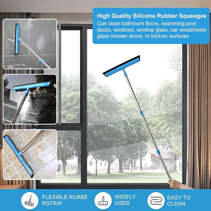 High Reach Duster Kit with14 ft Extension Pole High Ceiling Dusting and Window - Image 7