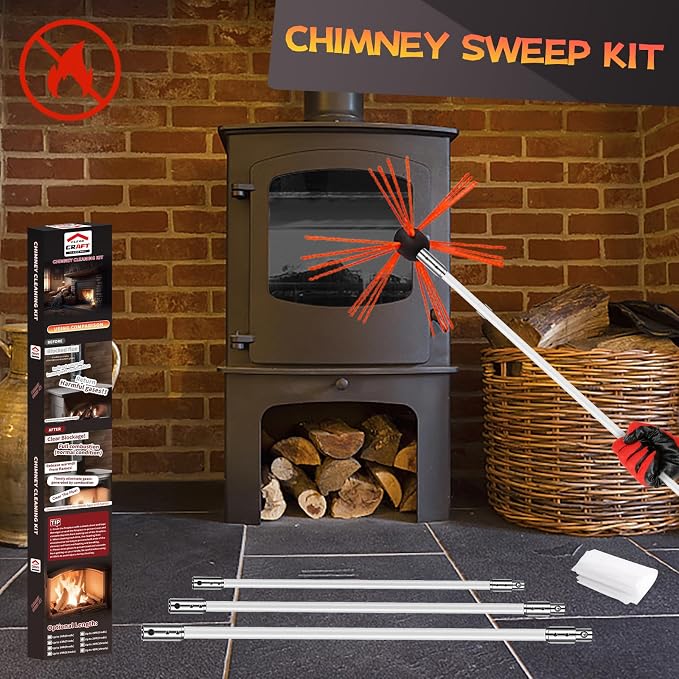 16 Feet Chimney Sweep Kit, Chimney Cleaning Kit - Image 7
