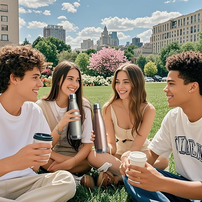 MEWAY 17oz Sport Water Bottle 4 Pack Vacuum Insulated Stainless Steel - Image 5