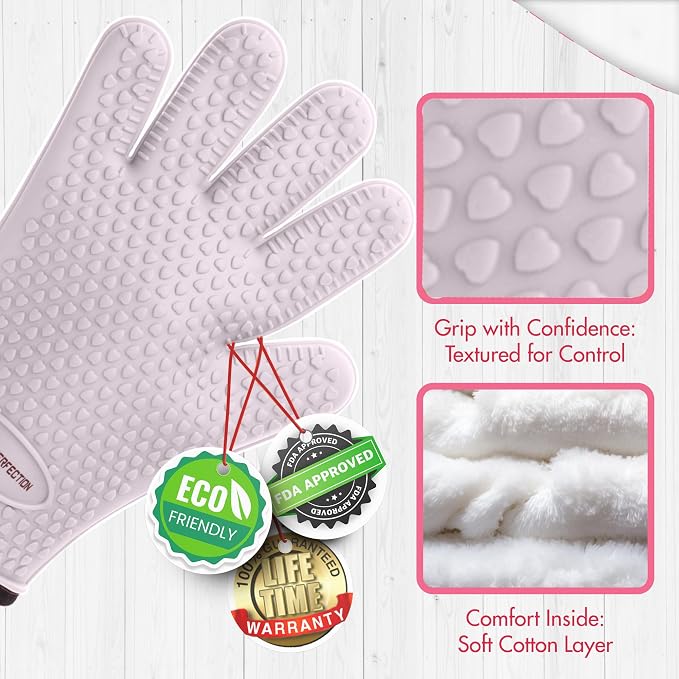 KITCHEN PERFECTION Silicone Smoker Oven Gloves - Image 5