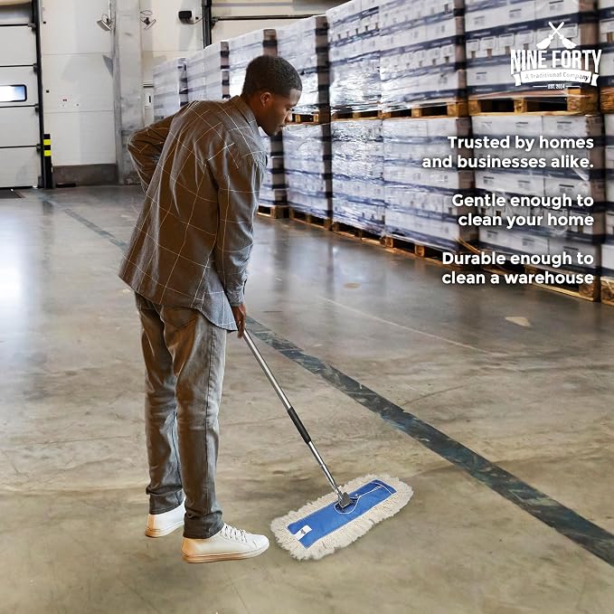 Nine Forty Industrial-Grade 60x5 Cotton Dust Mop Head Refills, Perfect - Image 8
