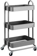 Amazon Basics 3-Tier Rolling Utility or Kitchen Cart, Lockable Wheels by AmazonBasics