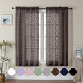 Aiyufeng Sheer Curtains 63 Inch Length 2 Panels Set, Solid Brown Light by Aiyufeng