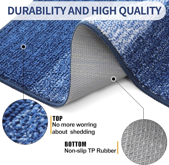 Kitinjoy Indoor Outdoor Door Mat, 48x30 Non-Slip Absorbent Dirt Trapper - Image 3