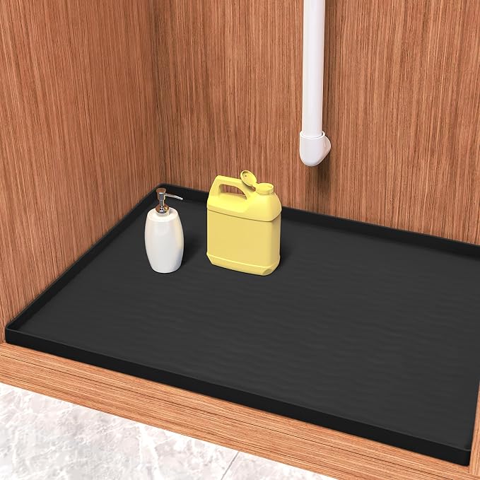 URMONA Waterproof Silicone Under Sink Mat 34'' x 19'' Shelf Liner by URMONA