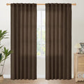 YoungsTex Brown Linen Curtains 84 Inch Length by YoungsTex