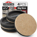 Felt Furniture Sliders for Hardwood Floors X-PROTECTOR 4 PCS 4 3/4” by X-Protector