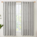 YoungsTex Dark Grey Linen Curtains 63 Inch Length by YoungsTex