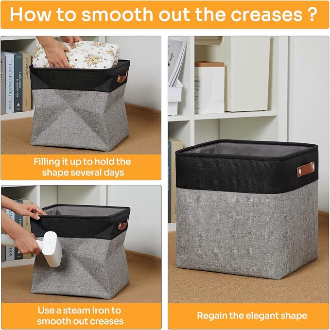 DULLEMELO Storage Bins for Organizing, Closet Storage Baskets for Gift Empty - Image 5