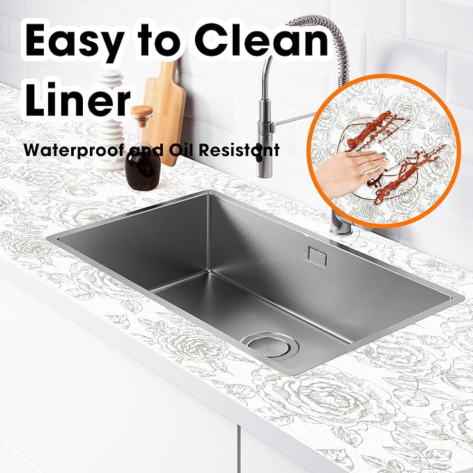 Drawer and Shelf Liners for Kitchen Cabinets Non-Adhesive Cabinet Liners Strong - Image 3