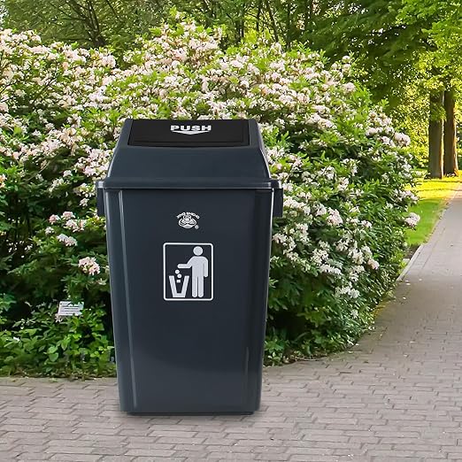 4 Pack 18 Gal Plastic Garage Can - Image 6