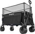 SUNNYFEEL Heavy Duty Collapsible Outdoor Utility Wagon Cart 500LB Capacity by SunnyFeelCamping