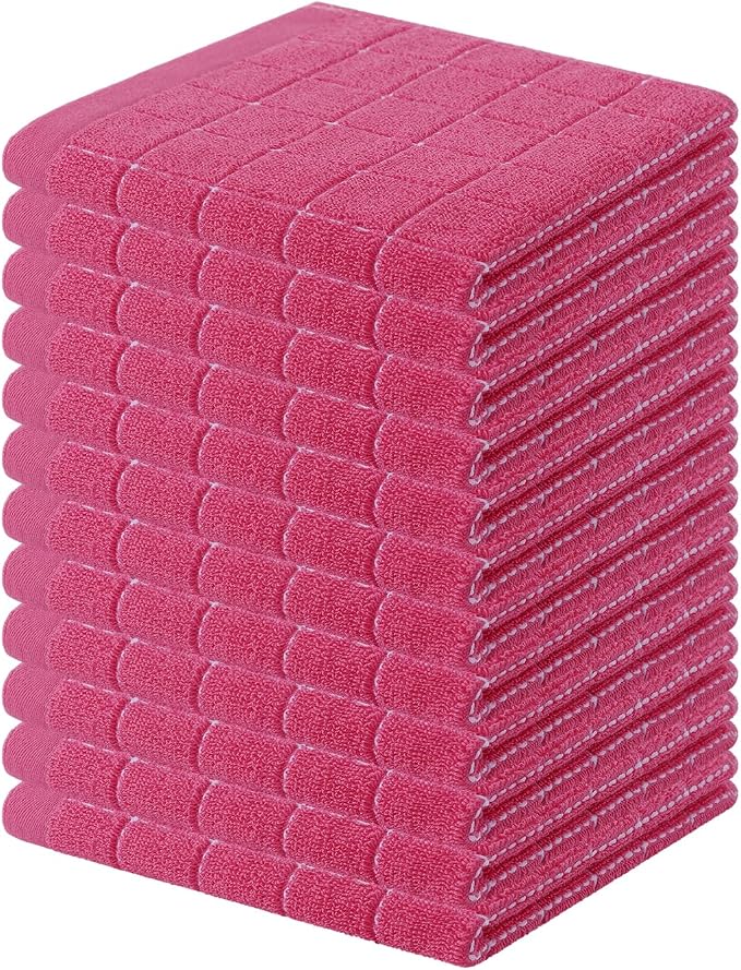 Homaxy 100% Cotton Terry Kitchen Dish Cloths, Ultra Soft and Absorbent Dish by Homaxy