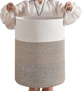 CLHMILY&Z 80L Laundry Basket Round Storage Rope Basket by ClhmilyZ