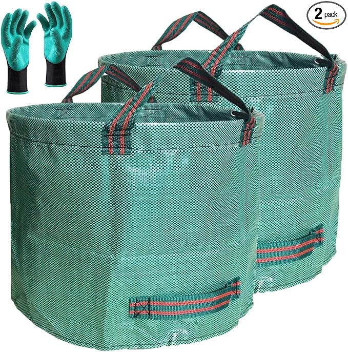 Professional 2-Pack 137 Gallon Lawn Garden Bags Large Yard Waste Bags by TespherCreationsforYardWorkLawnsCarePatioGardeningOutdoorCampingandRVTrips