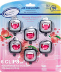 Air Jungles Honey Peach Scent Car Air Freshener Clip, 6 Vent Clips, 4ml Each by AirJungles