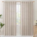 YoungsTex Linen Semi Sheer Curtains 78 Inch Length by YoungsTex