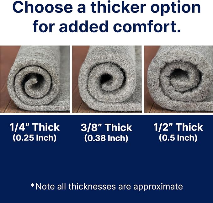 RUGPADUSA - Eco-Plush - 12' Square - 3/8" Thick - 100% Felt - Extra Cushioned - Image 7