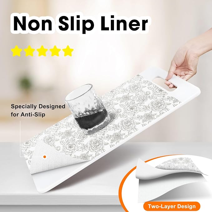 Drawer and Shelf Liner for Kitchen Cabinets Non-Adhesive Cabinet Liners for - Image 2