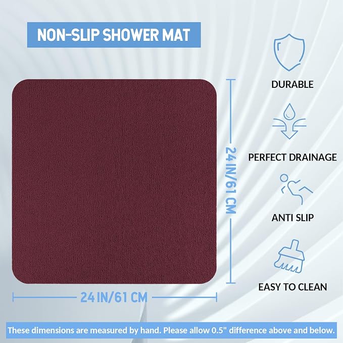 Non-Slip Bathtub Mat, Anti Slip Shower Mat, Fast Drying Bathtub Mats, Foot - Image 2