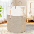 65L Woven Laundry Basket for Clothes, Large Rectangle Laundry Hampers by WENMER