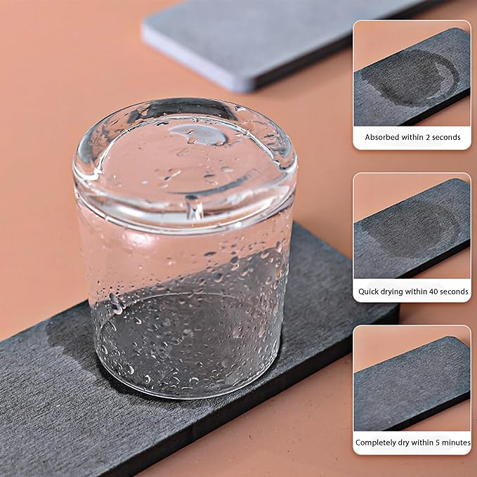 2 Pcs Water Absorbing Stone Trays, Kitchen/Bathroom Sink Soap Dish, Diatomite - Image 7