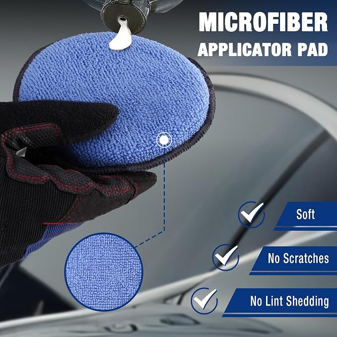 WORKPRO 12-Pack Car Wax Applicator Pads - Image 4